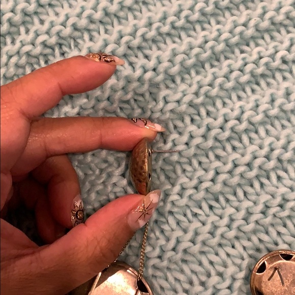 Bold Vintage Gold Earrings - Picture 3 of 4